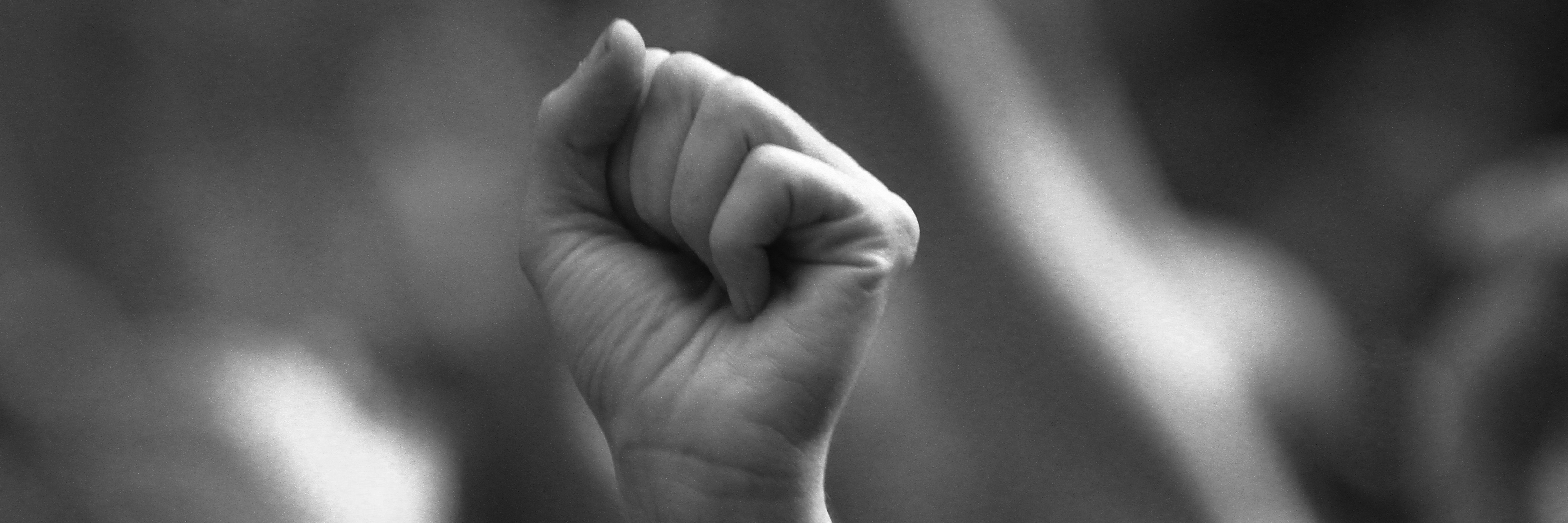 photo of raised fist